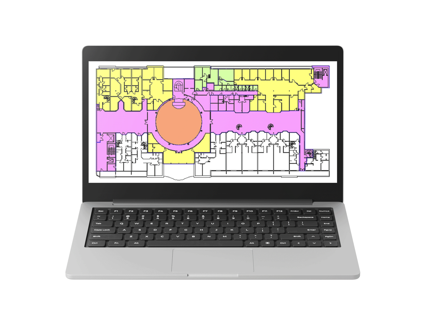 Laptop med et skjermbilde